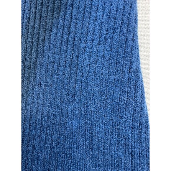 Cider Womens Ribbed Knit Midi Dress XL Blue Spaghetti Straps & Side Slit - Picture 8 of 11
